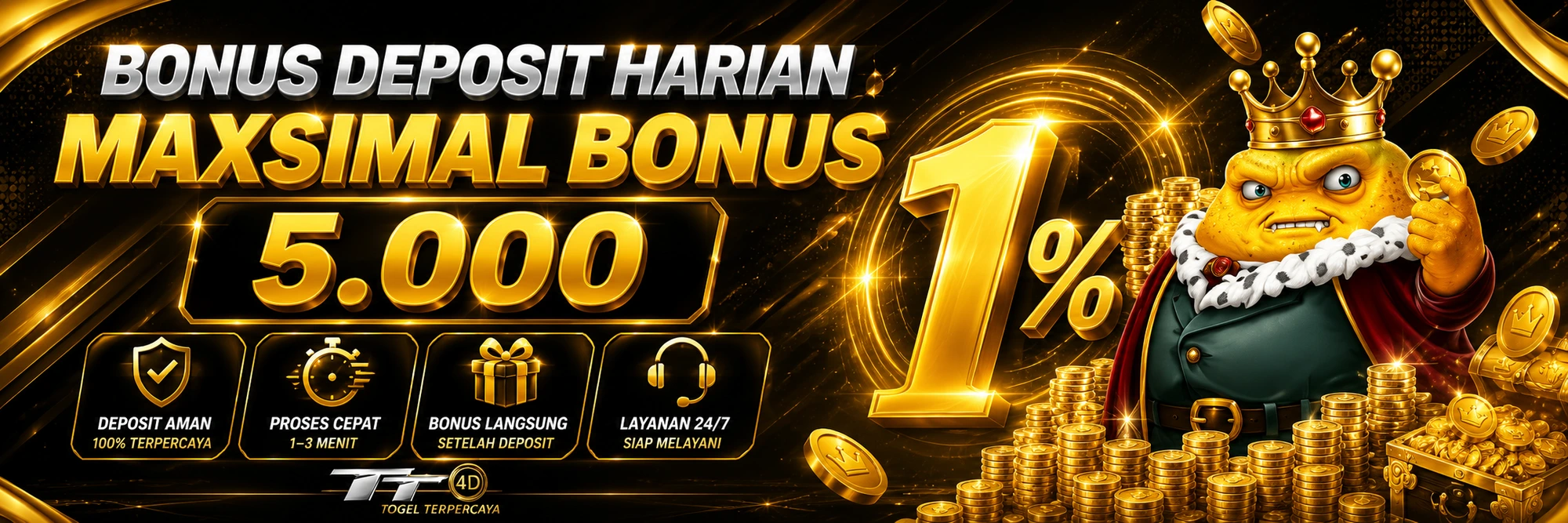 BONUS DEPOSIT HARIAN 1% ( MAX 5.000 )